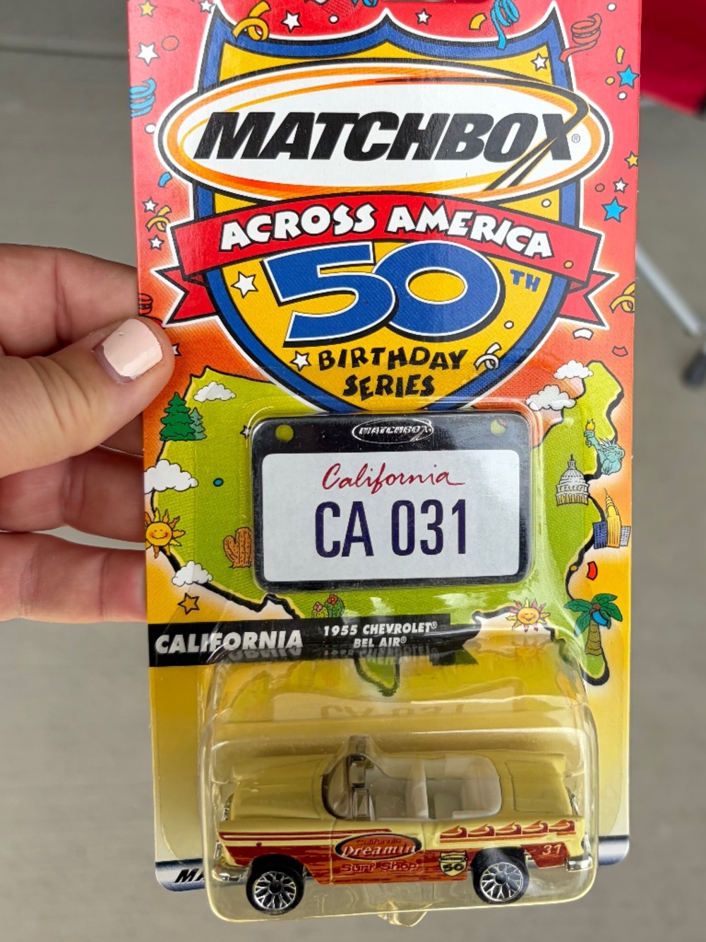 Matchbox Across America 50th Birthday – California #031 1955 Chevrolet Bel Air